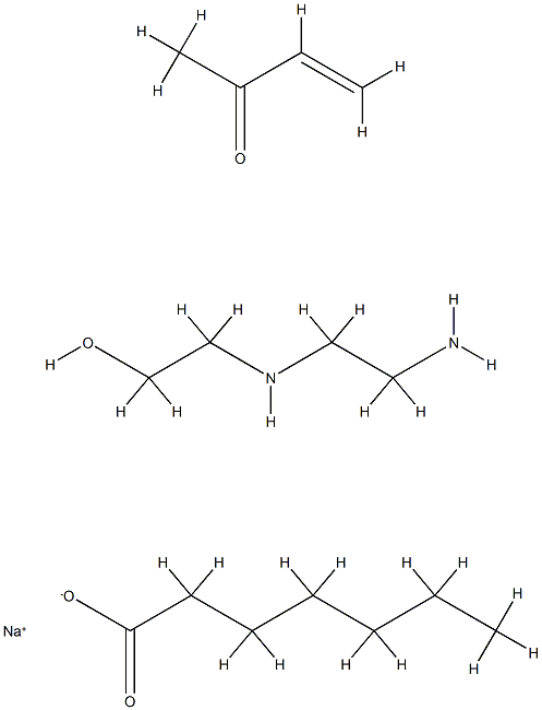 옥탄산,2-[(2-아미노에틸)아미노]에탄올과의반응생성물,알킬화아크릴산(1:2),이나트륨염 구조식 이미지