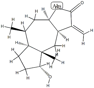(3aR,7aα,9aα)-3aα,4,4a,5,6,7,7a,8,9,9a-Decahydro-4aβ,8β-dimethyl-3-methylene-5α-hydroxyazuleno[6,5-b]furan-2(3H)-one 구조식 이미지