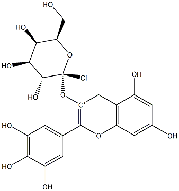 Delphinidin 3-galactoside chloride Structure