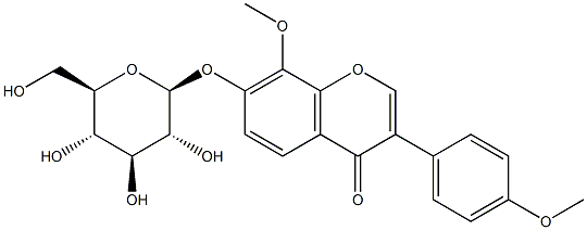 8-O-Methylretusin-7-O-beta-D-glucopyranoside Structure