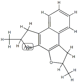 2,3,8,9-Tetrahydro-2,9-dimethylnaphtho[2,1-b:3,4-b']difuran 구조식 이미지