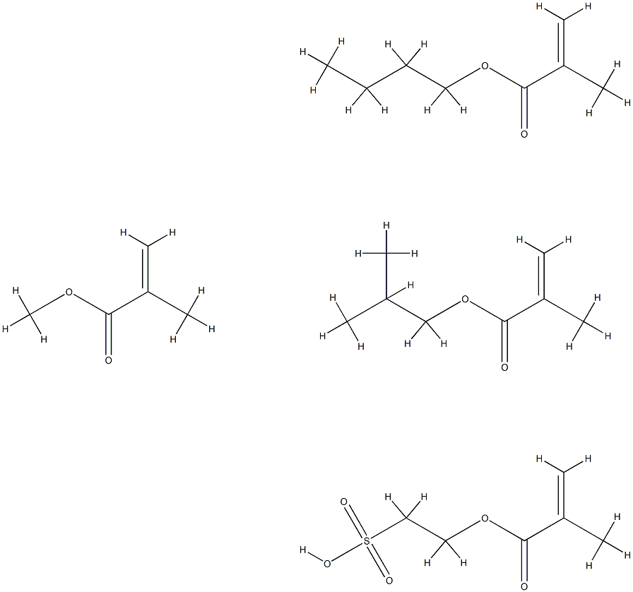 2-프로펜산,2-메틸-,부틸에스테르,메틸2-메틸-2-프로페노에이트,2-메틸프로필2-메틸-2-프로페노에이트및2-술포에틸2-메틸-2-프로페노에이트와의중합체 구조식 이미지