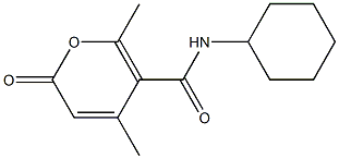 2H-Pyran-5-carboxamide,N-cyclohexyl-4,6-dimethyl-2-oxo-(9CI) Structure