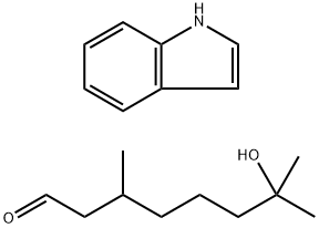 Octanal, 7-hydroxy-3,7-dimethyl-, reaction products with 1H-indole 구조식 이미지