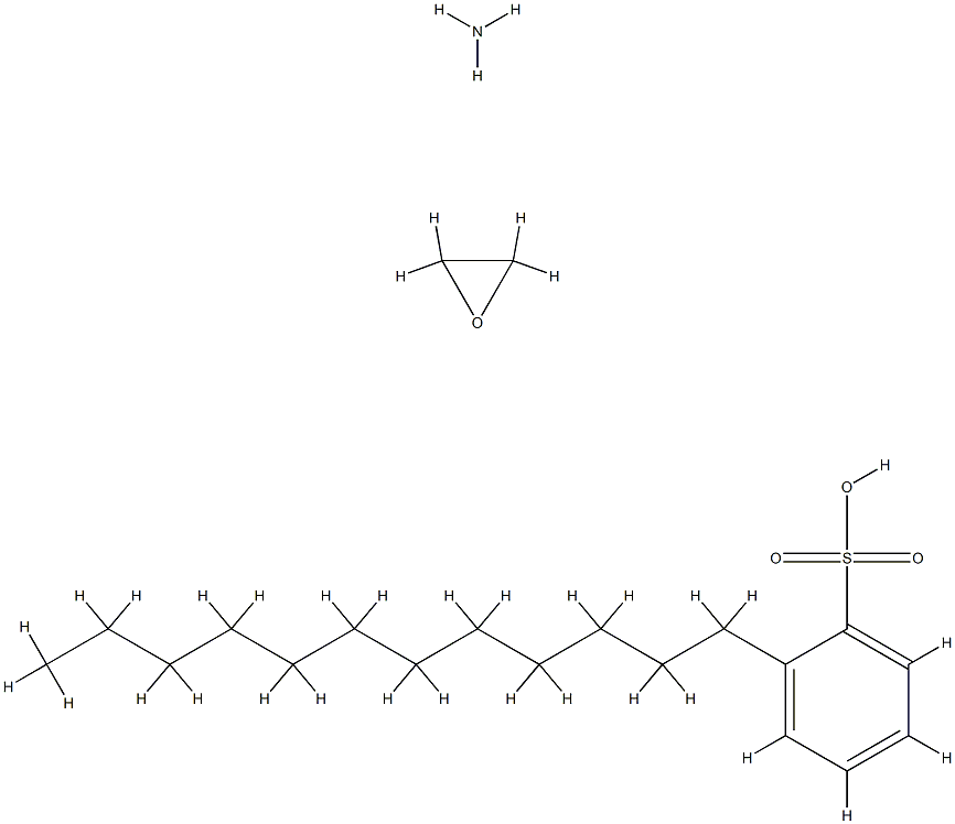 Benzenesulfonic acid, dodecyl-, compds. with ammonia-ethylene oxide reaction products distn. residues 구조식 이미지