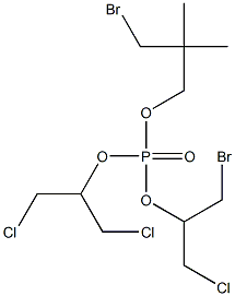 Phosphoric acid 2-bromo-1-(chloromethyl)ethyl=3-bromo-2,2-dimethylpropyl=2-chloro-1-(chloromethyl)ethyl ester Structure