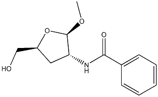 beta-D-erythro-Pentofuranoside, methyl 2-(benzoylamino)-2,3-dideoxy- (9CI) Structure