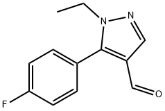 1H-Pyrazole-4-carboxaldehyde,1-ethyl-5-(4-fluorophenyl)-(9CI) 구조식 이미지