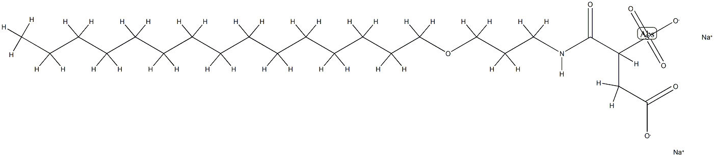 disodium 4-oxo-4-[[3-(pentadecyloxy)propyl]amino]-2(or 3)-sulphonatobutyrate 구조식 이미지