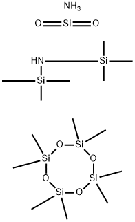 1,1,1-트리메틸-N-(트리메틸실릴)실란아민, 암모니아, 옥타메틸사이클로테트라실록산과 실리카와의 반응 생성 구조식 이미지