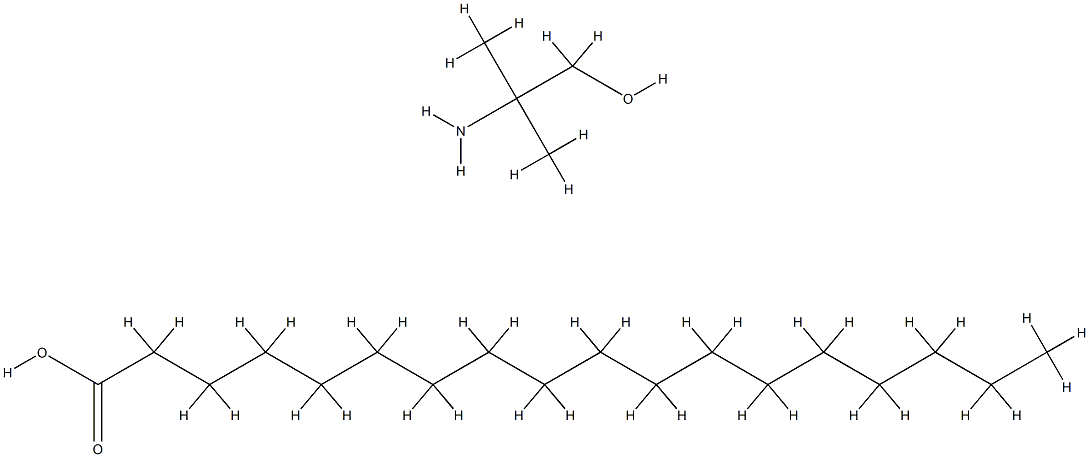 옥타데칸산,2-아미노-2-메틸-1-프로판올과의반응생성물 구조식 이미지