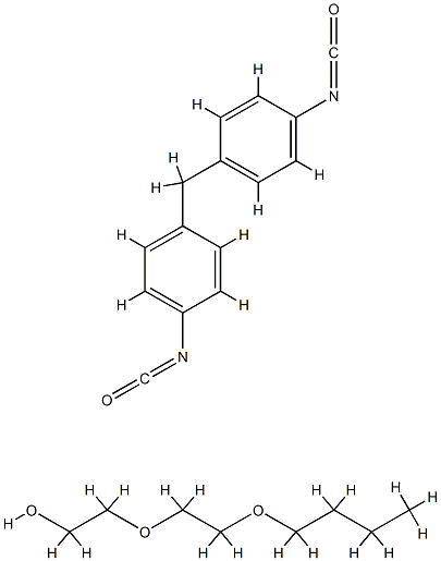 Ethanol, 2-(2-butoxyethoxy)-, reaction products with 1,1-methylenebis4-isocyanatobenzene 구조식 이미지