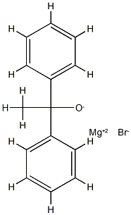 브로모마그네슘α-메틸-α-페닐벤젠메탄올레이트 구조식 이미지