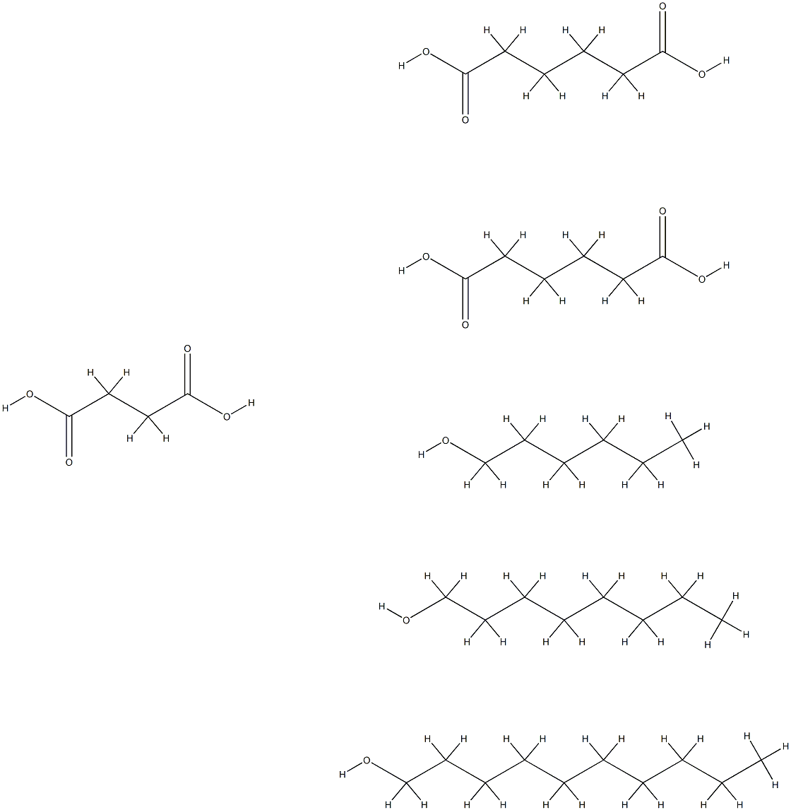 Hexanedioic acid, mixed esters with 1-decanol, glutaric acid, 1-hexanol, 1-octanol and succinic acid Structure