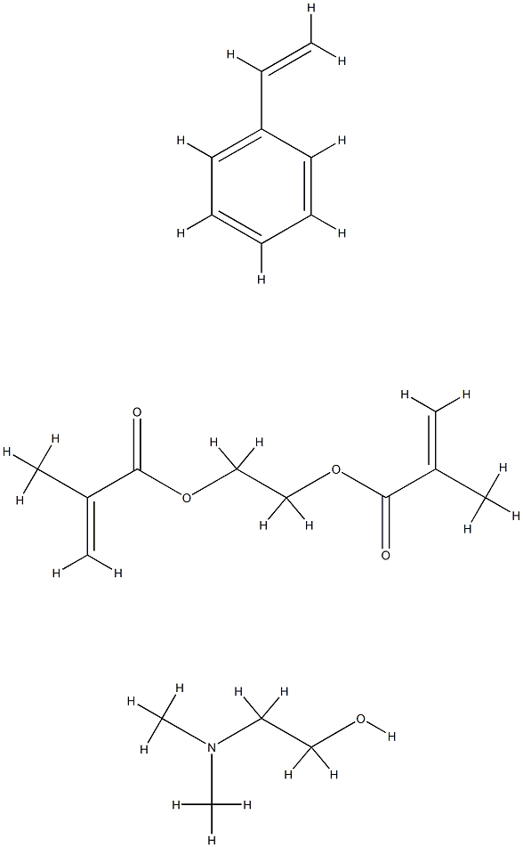 2-Propenoic acid, 2-methyl-, 1,2-ethanediyl ester, polymer with ethenylbenzene, chloromethylated, 2-(dimethylamino)ethanol-quaternized 구조식 이미지