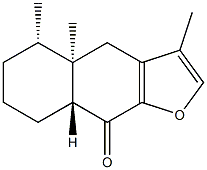 (4aR)-4a,5,6,7,8,8aα-Hexahydro-3,4aβ,5β-trimethylnaphtho[2,3-b]furan-9(4H)-one Structure