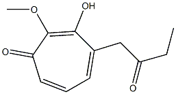 2,4,6-Cycloheptatrien-1-one,3-hydroxy-2-methoxy-4-(2-oxobutyl)-(9CI) Structure
