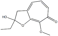 7H-Cyclohepta[b]furan-7-one,2-ethyl-2,3-dihydro-2-hydroxy-8-methoxy-(9CI) 구조식 이미지