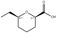 2H-Pyran-2-carboxylicacid,6-ethyltetrahydro-,(2R,6R)-rel-(9CI) Structure