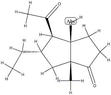 1(2H)-Pentalenone,4-acetyl-5-ethylhexahydro-3a-hydroxy-6a-methyl-,(3aR,4R,5S,6aR)-rel-(9CI) Structure