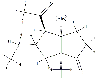 1(2H)-Pentalenone,4-acetyl-5-ethylhexahydro-3a-hydroxy-6a-methyl-,(3aR,4S,5R,6aR)-rel-(9CI) 구조식 이미지