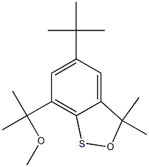 2-(2-methoxypropan-2-yl)-7,7-dimethyl-4-tert-butyl-8-oxa-9-thiabicyclo [4.3.0]nona-2,4,10-triene 구조식 이미지