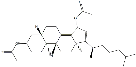 5α-Cholest-8(14)-ene-3β,15β-diol diacetate 구조식 이미지