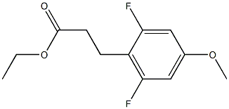 ethyl 3-(2,6-difluoro-4-methoxyphenyl)propanoate 구조식 이미지