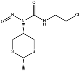 1-(2-Chloroethyl)-3-(2α-methyl-1,3-dithian-5α-yl)-3-nitrosourea 구조식 이미지