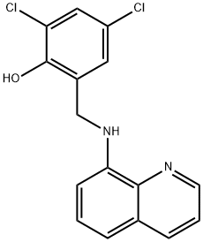 2,4-dichloro-6-[(quinolin-8-ylamino)methyl]phenol 구조식 이미지