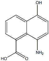 1-나프토산,8-아미노-5-하이드록시-(4CI) 구조식 이미지