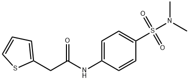 N-{4-[(dimethylamino)sulfonyl]phenyl}-2-(2-thienyl)acetamide 구조식 이미지