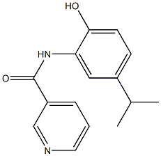 3-Pyridinecarboxamide,N-[2-hydroxy-5-(1-methylethyl)phenyl]-(9CI) Structure