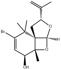 (2R,3aα,8aS)-7-Bromo-1,2,4a,5-tetrahydro-4aβ,8,8-trimethyl-2-isopropenyl-8H-benz[3,4]oxeto[2,3-b]furan-5β-ol Structure