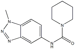 1-Piperidinecarboxamide,N-(1-methyl-1H-benzotriazol-5-yl)-(9CI) 구조식 이미지