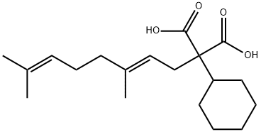 2-Cyclohexyl-2-geranylmalonic acid 구조식 이미지