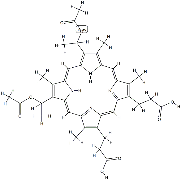 O,O'-diacetylhematoporphyrin Structure