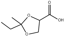 1,3-Dioxolane-4-carboxylicacid,2-ethyl-2-methyl-(9CI) 구조식 이미지