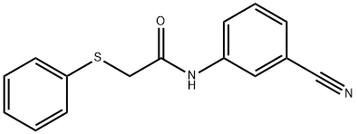 N-(3-cyanophenyl)-2-(phenylsulfanyl)acetamide 구조식 이미지