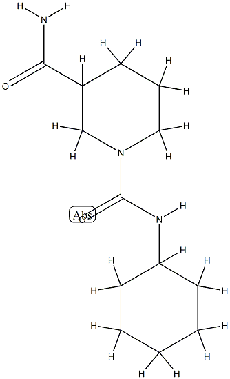 1,3-Piperidinedicarboxamide,N1-cyclohexyl-(9CI) Structure