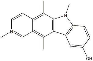 N(2),N(6)-dimethyl-9-hydroxyellipticinium 구조식 이미지