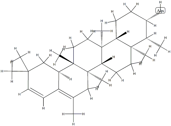 16-Methyl-28-nor-D:A-friedoolean-16,21-dien-3β-ol 구조식 이미지