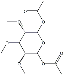 5-C-아세틸옥시-2-O,3-O,4-O-트리메틸-D-자일로피라노스아세테이트 구조식 이미지