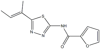 2-Furancarboxamide,N-[5-(1-methyl-1-propenyl)-1,3,4-thiadiazol-2-yl]-(9CI) Structure