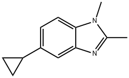 1H-Benzimidazole,5-cyclopropyl-1,2-dimethyl-(9CI) 구조식 이미지
