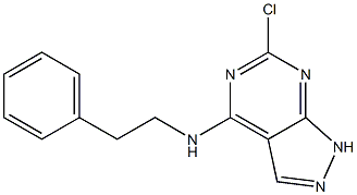 3-chloro-N-phenethyl-2,4,8,9-tetrazabicyclo[4.3.0]nona-2,4,7,10-tetrae n-5-amine 구조식 이미지