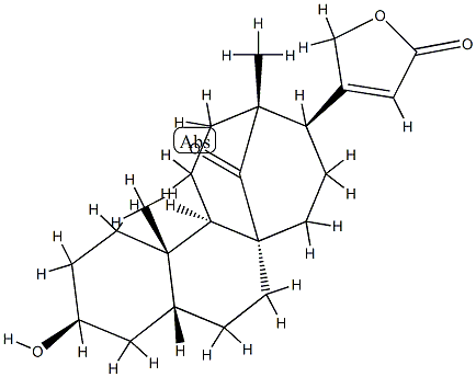 3β-Hydroxy-14-oxo-8,15-cyclo-14,15-seco-5β-card-20(22)-enolide 구조식 이미지