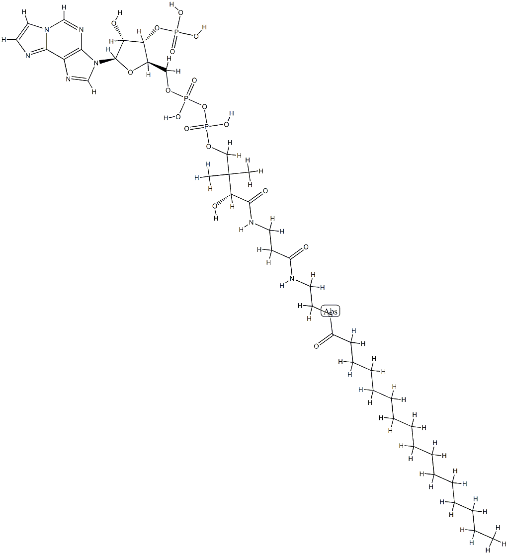 palmitoyl-(1,N(6))-ethenocoenzyme A 구조식 이미지