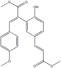 2-Hydroxy-5-(3-methoxy-3-oxo-1-propen-1-yl)-α-[(4-methoxyphenyl)methylene]benzeneacetic acid methyl ester 구조식 이미지