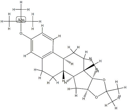 16β,17β-[Isopropylidenebis(oxy)]-3-(trimethylsiloxy)-1,3,5(10)-estratriene 구조식 이미지